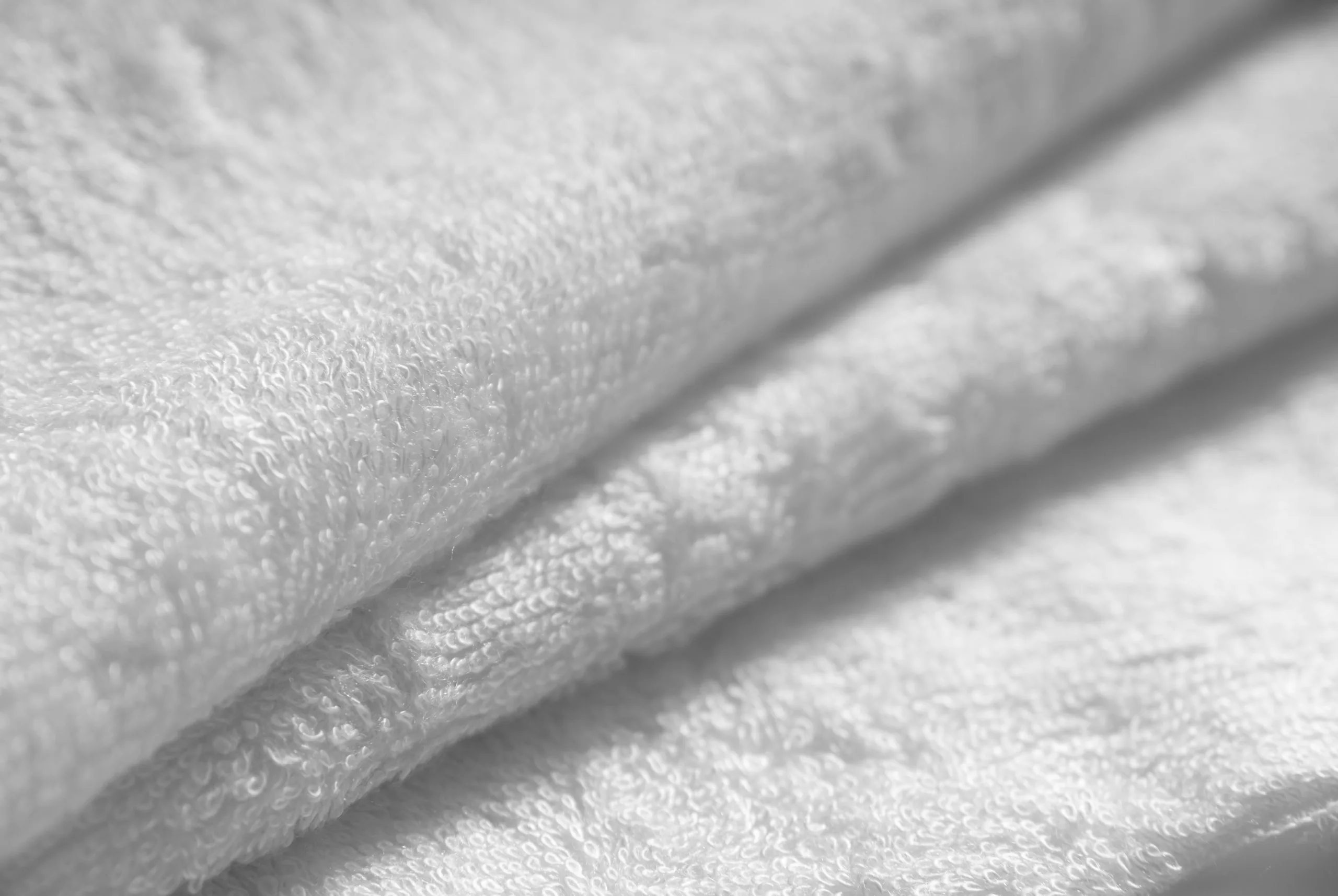 Layered Beltrami terry towels in macro detail