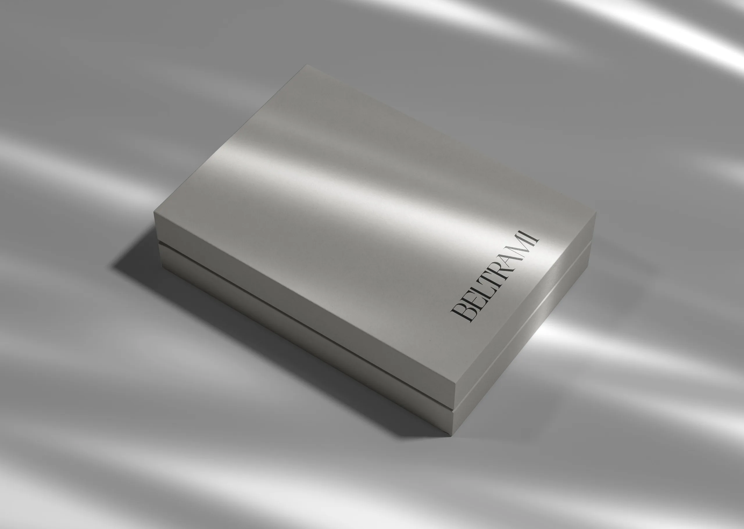 Beltrami presentation box with the house wordmark