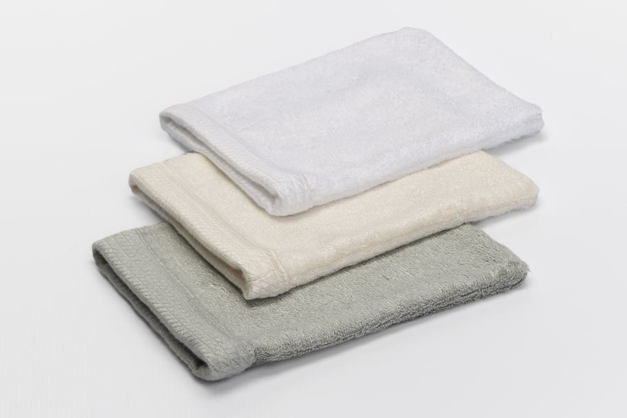 Set 4 wash mitts 17x21 cm / 7x8 in.