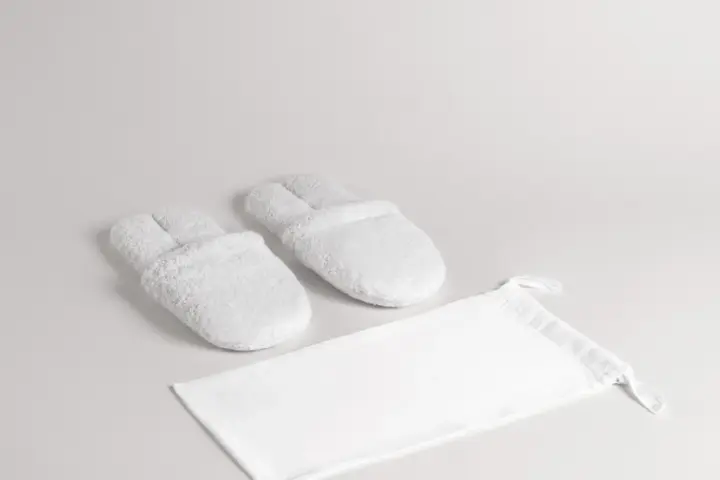 Mules with fabric bag